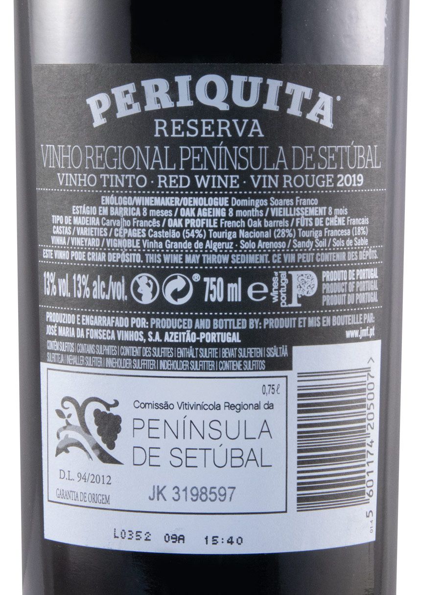 2019 José Maria da Fonseca Periquita Reserva red