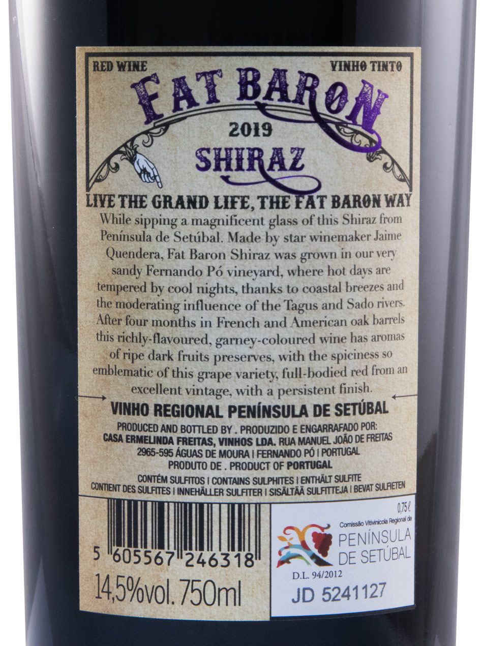 2019 Casa Ermelinda Freitas Fat Baron Shiraz red