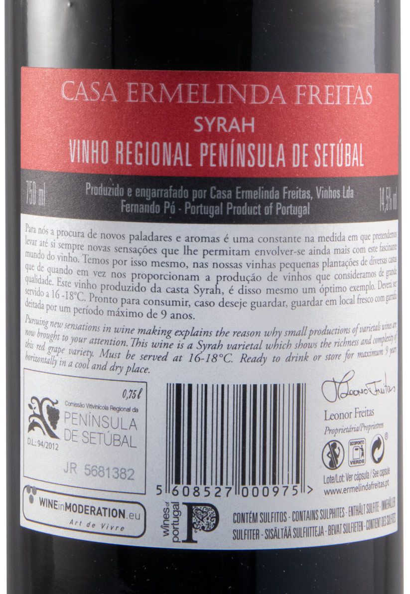 2019 Casa Ermelinda Freitas Syrah Reserva tinto