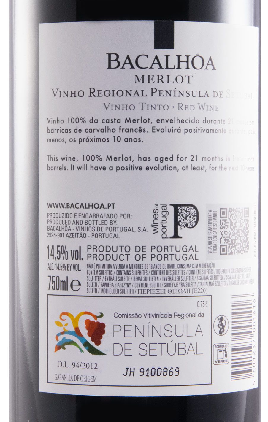 2018 Bacalhôa Merlot red