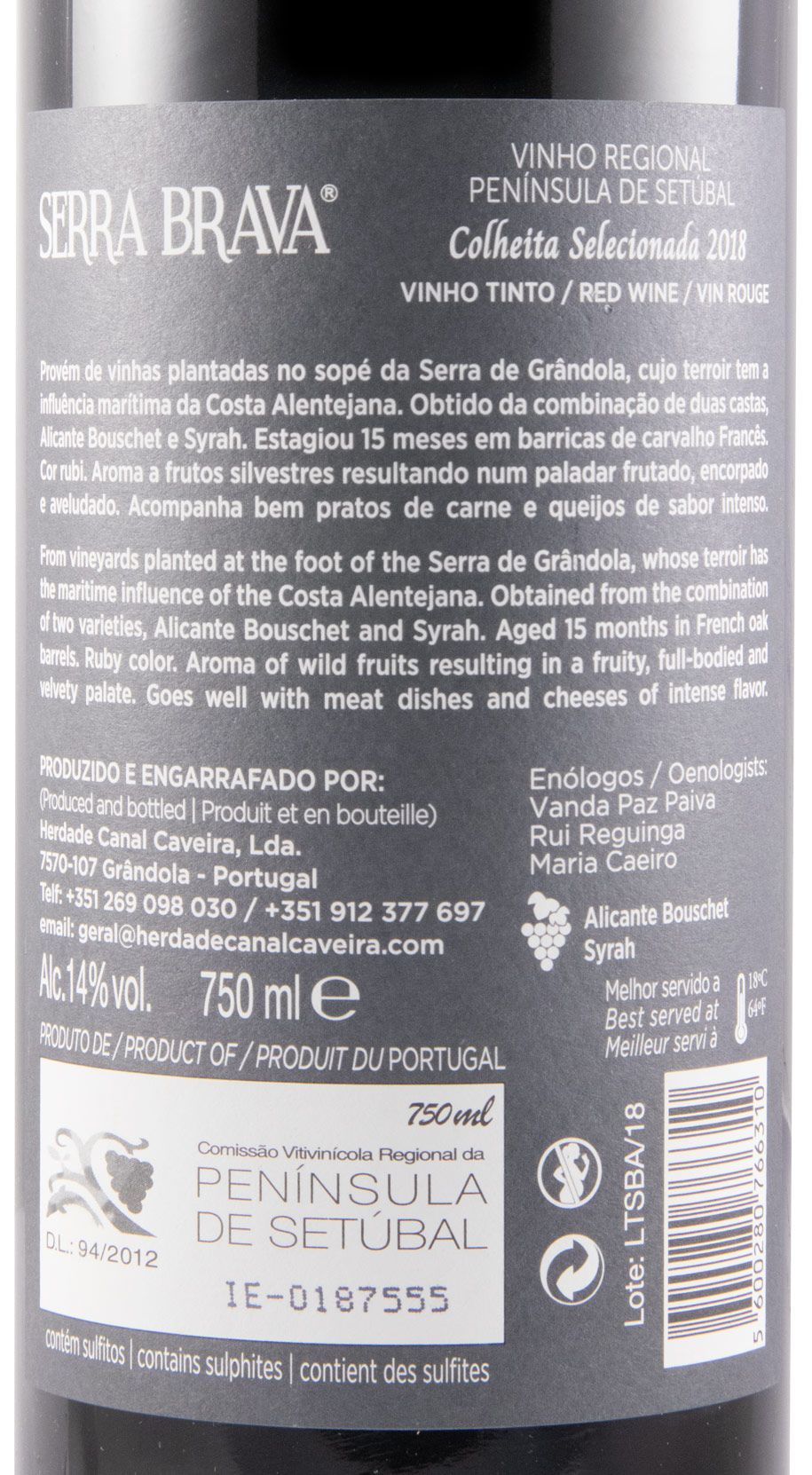 2018 Serra Brava Colheita Selecionada Alicante Bouschet & Syrah tinto