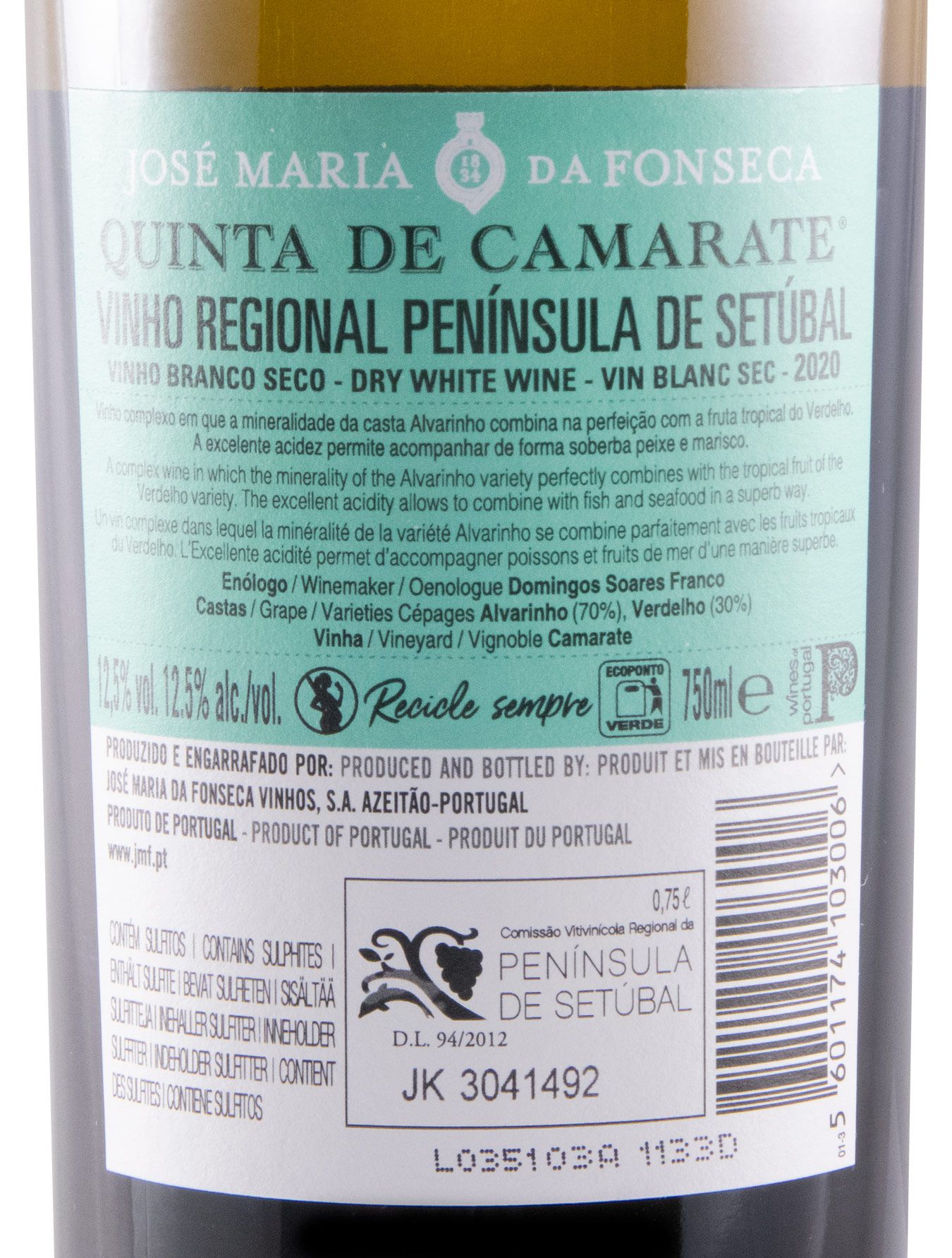 2020 José Maria da Fonseca Quinta de Camarate Seco white