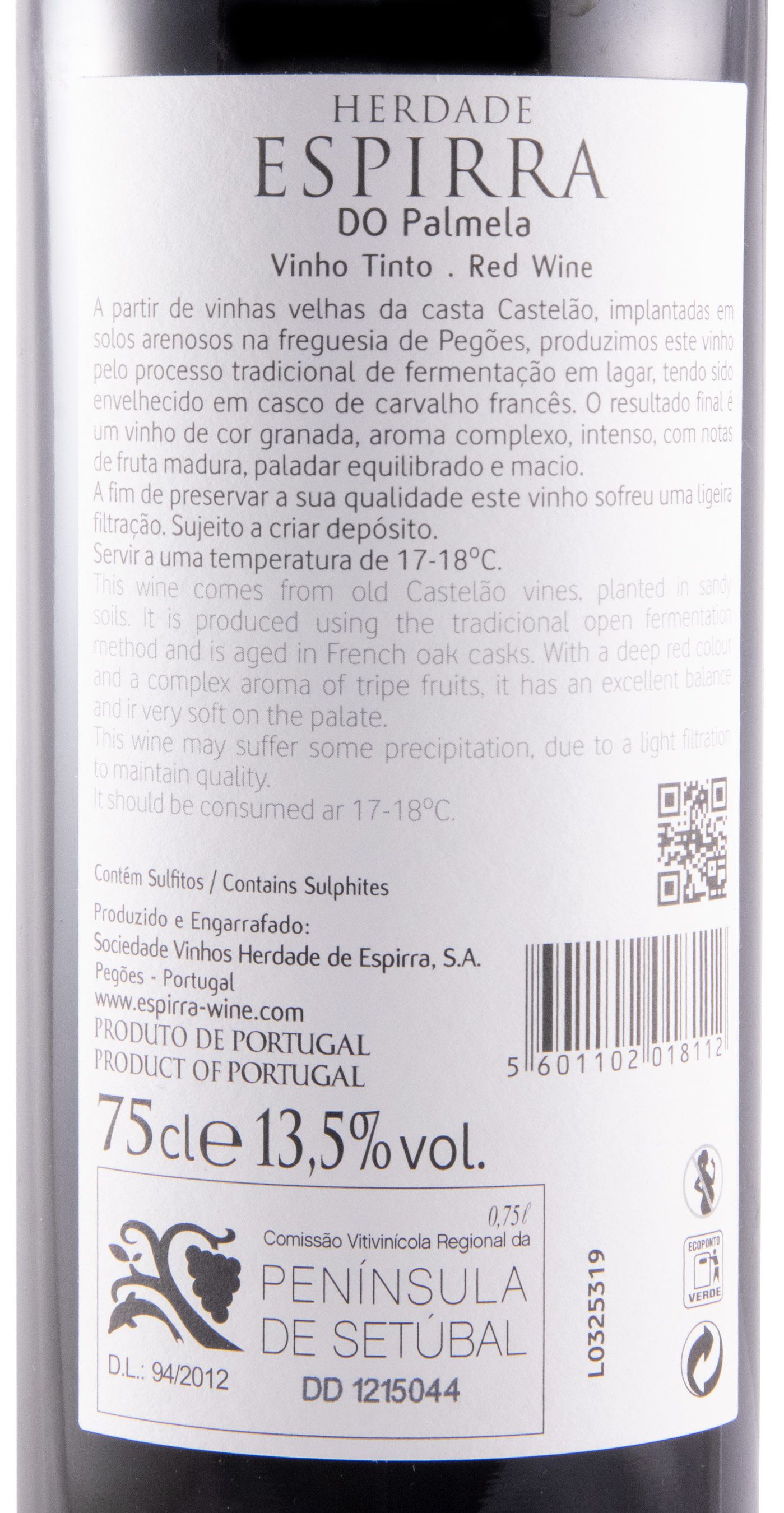 2015 Herdade de Espirra tinto