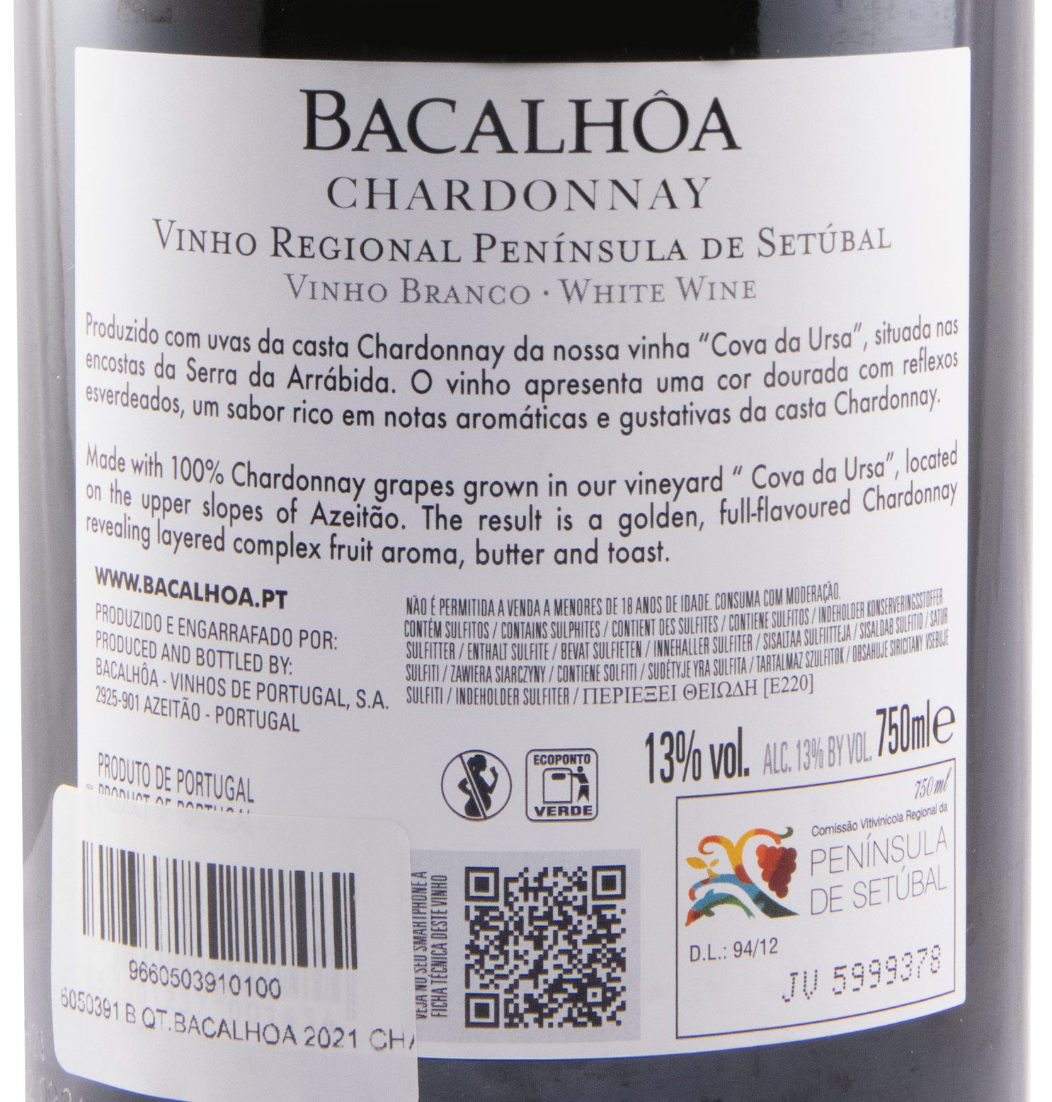 2021 Bacalhôa Vinha da Cova da Ursa Chardonnay white