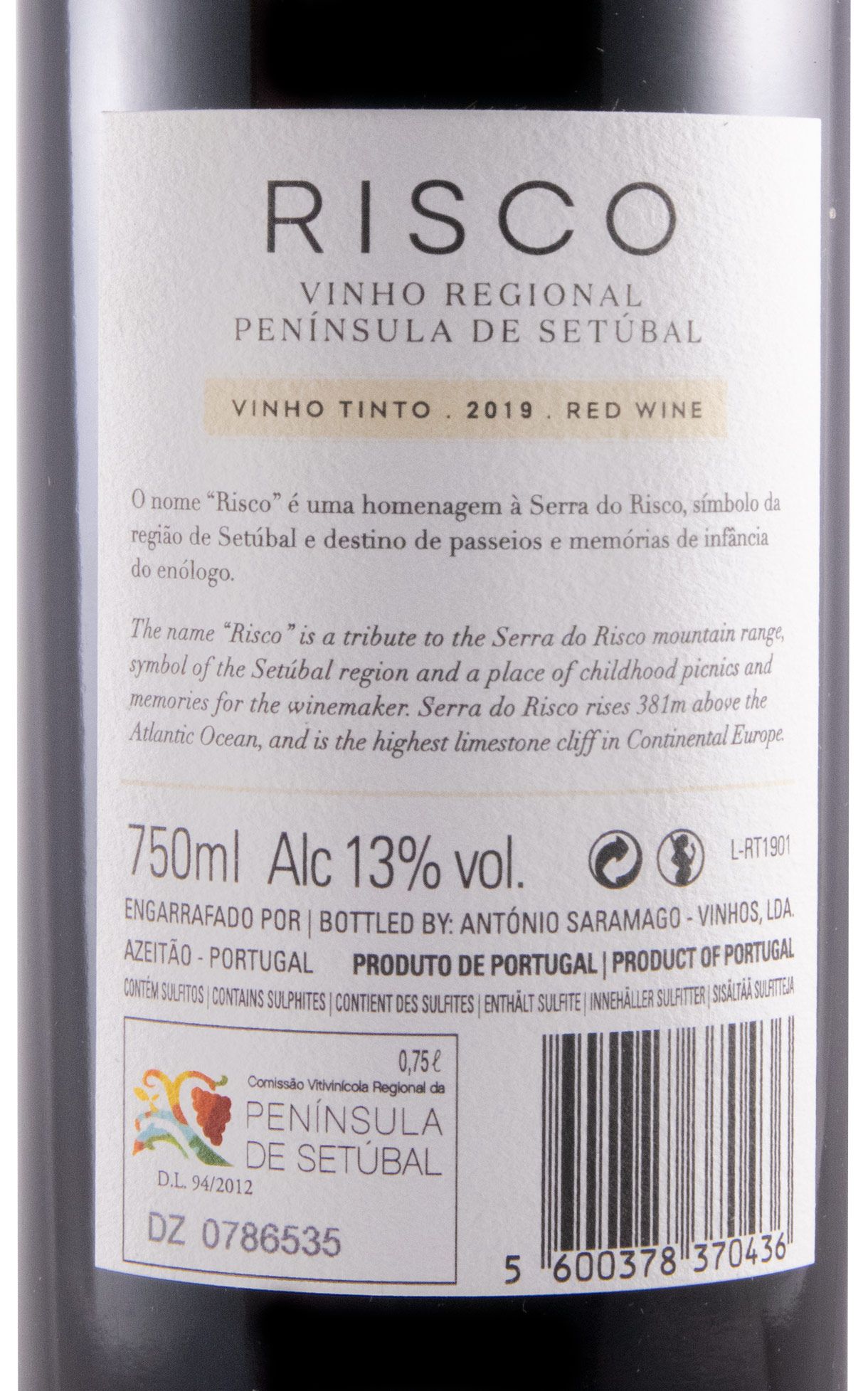 2019 António Saramago Risco red