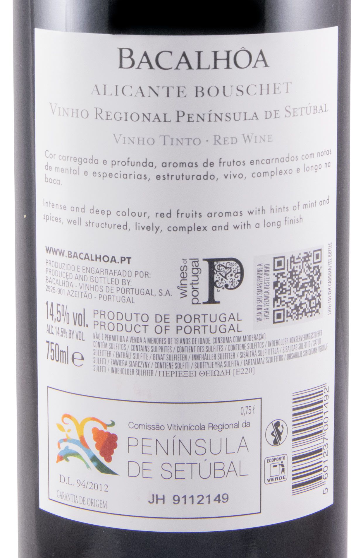 2018 Bacalhôa Alicante Bouschet tinto