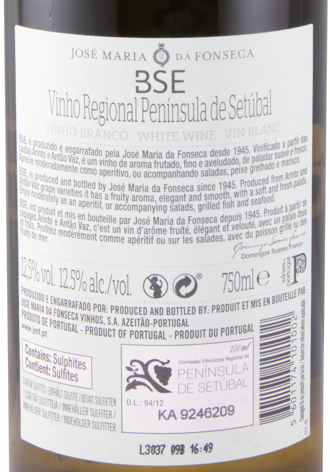 2022 José Maria da Fonseca BSE white