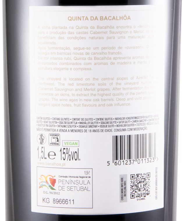 2018 Quinta da Bacalhôa Cabernet Sauvignon red 1.5L