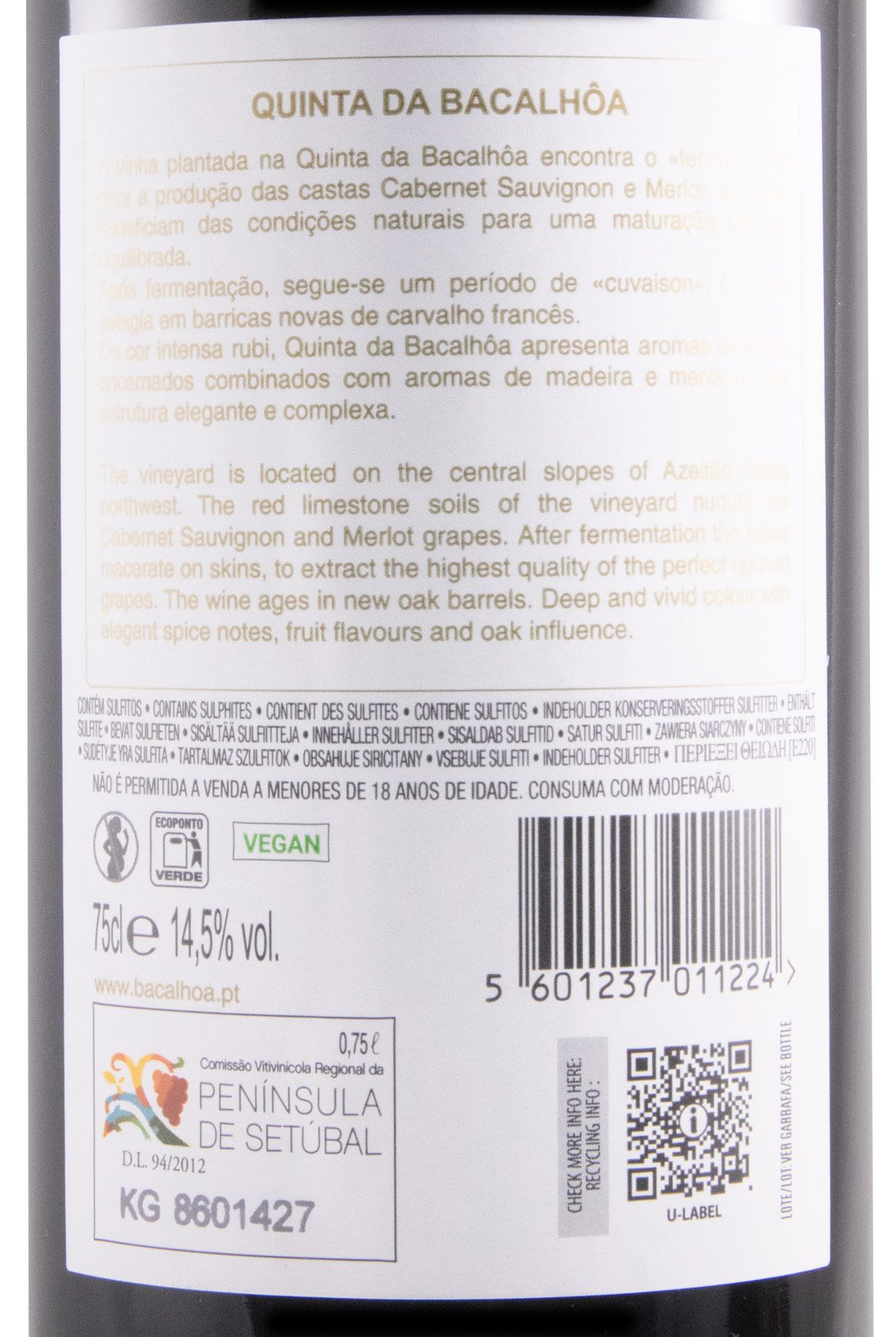 2019 Quinta da Bacalhôa Cabernet Sauvignon red