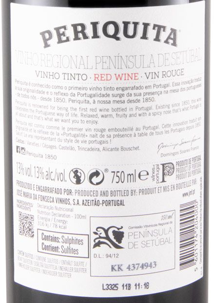 2022 José Maria da Fonseca Periquita red