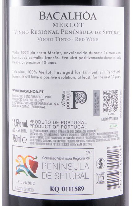 2020 Bacalhôa Merlot red