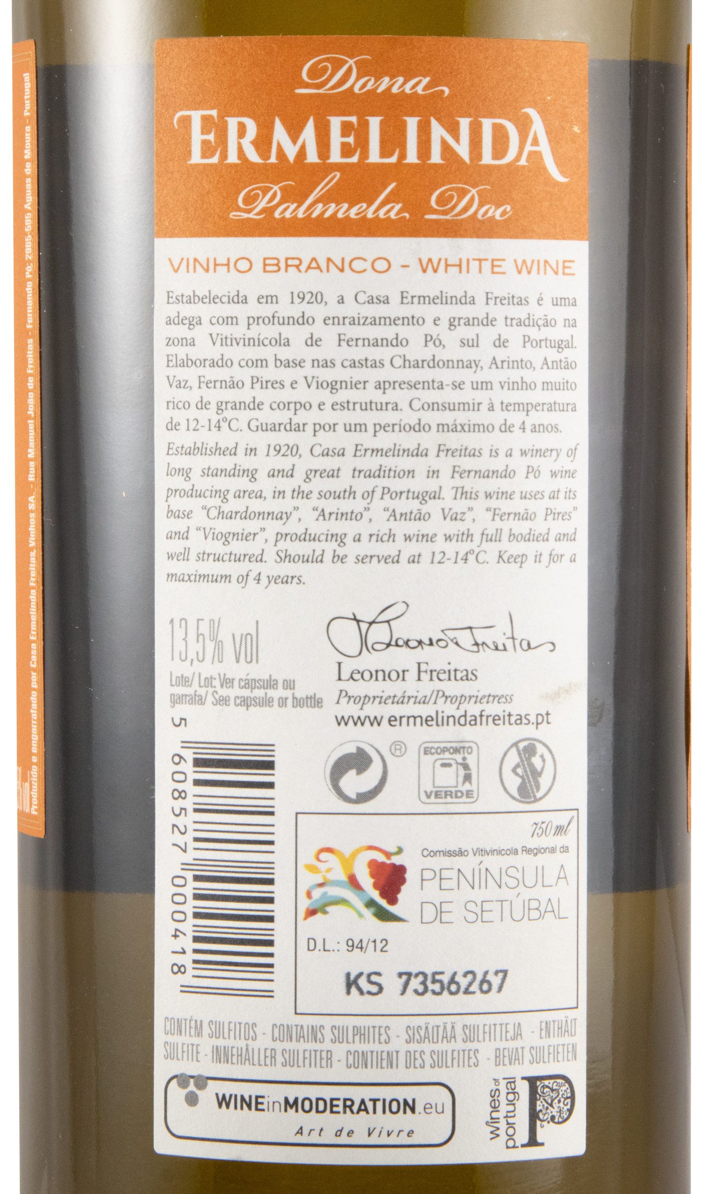 2023 Dona Ermelinda white (damaged label)
