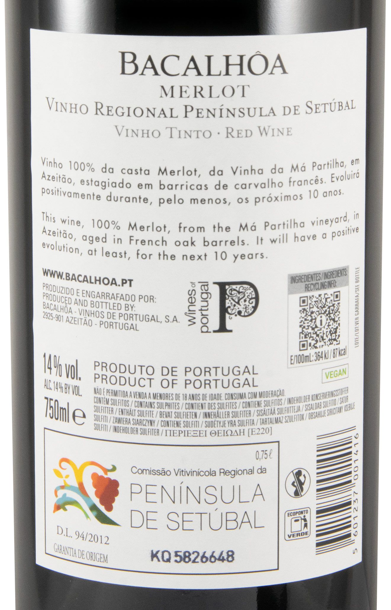 2021 Bacalhôa Merlot tinto