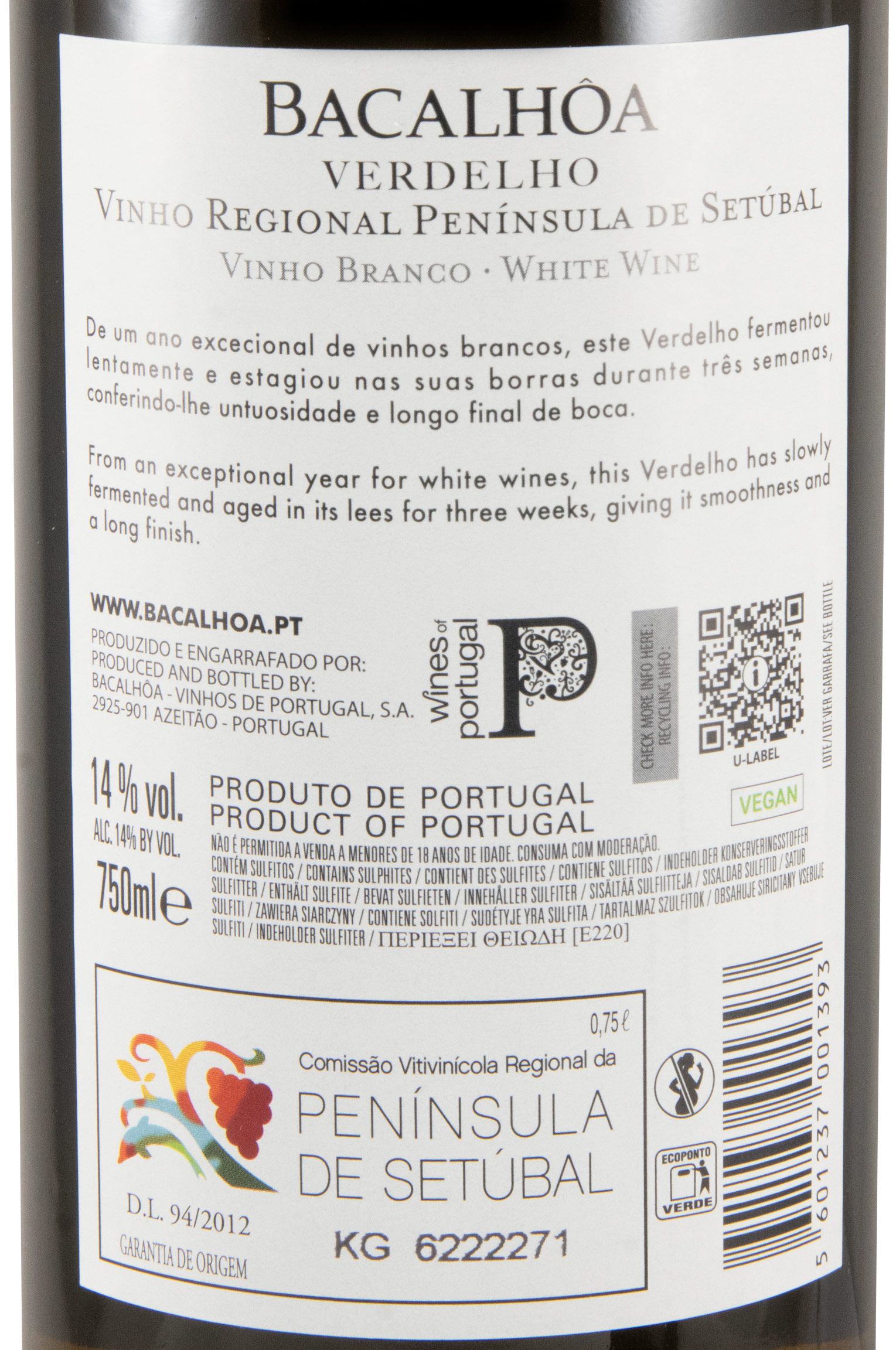 2022 Bacalhôa Verdelho branco