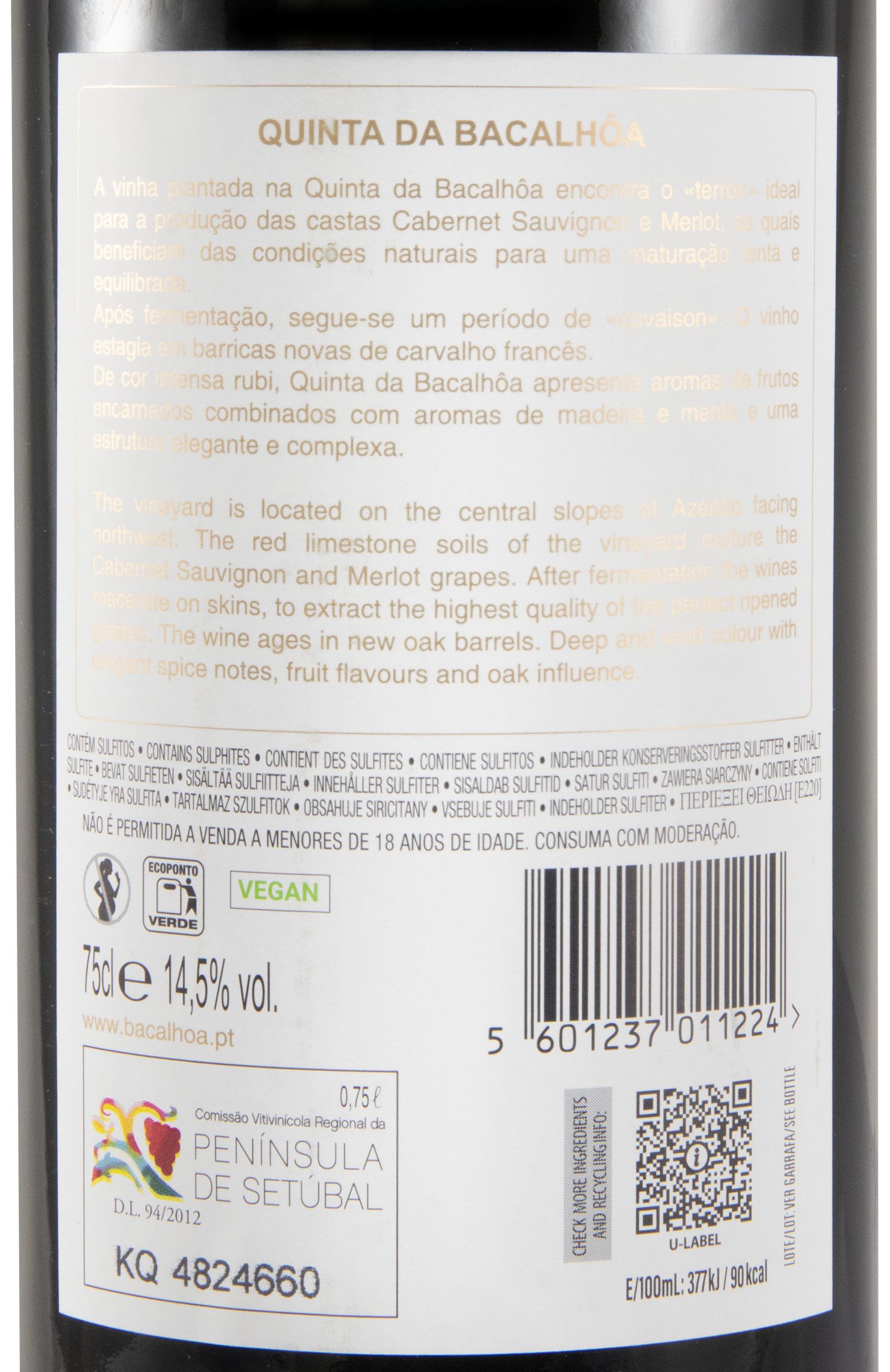2020 Quinta da Bacalhôa red