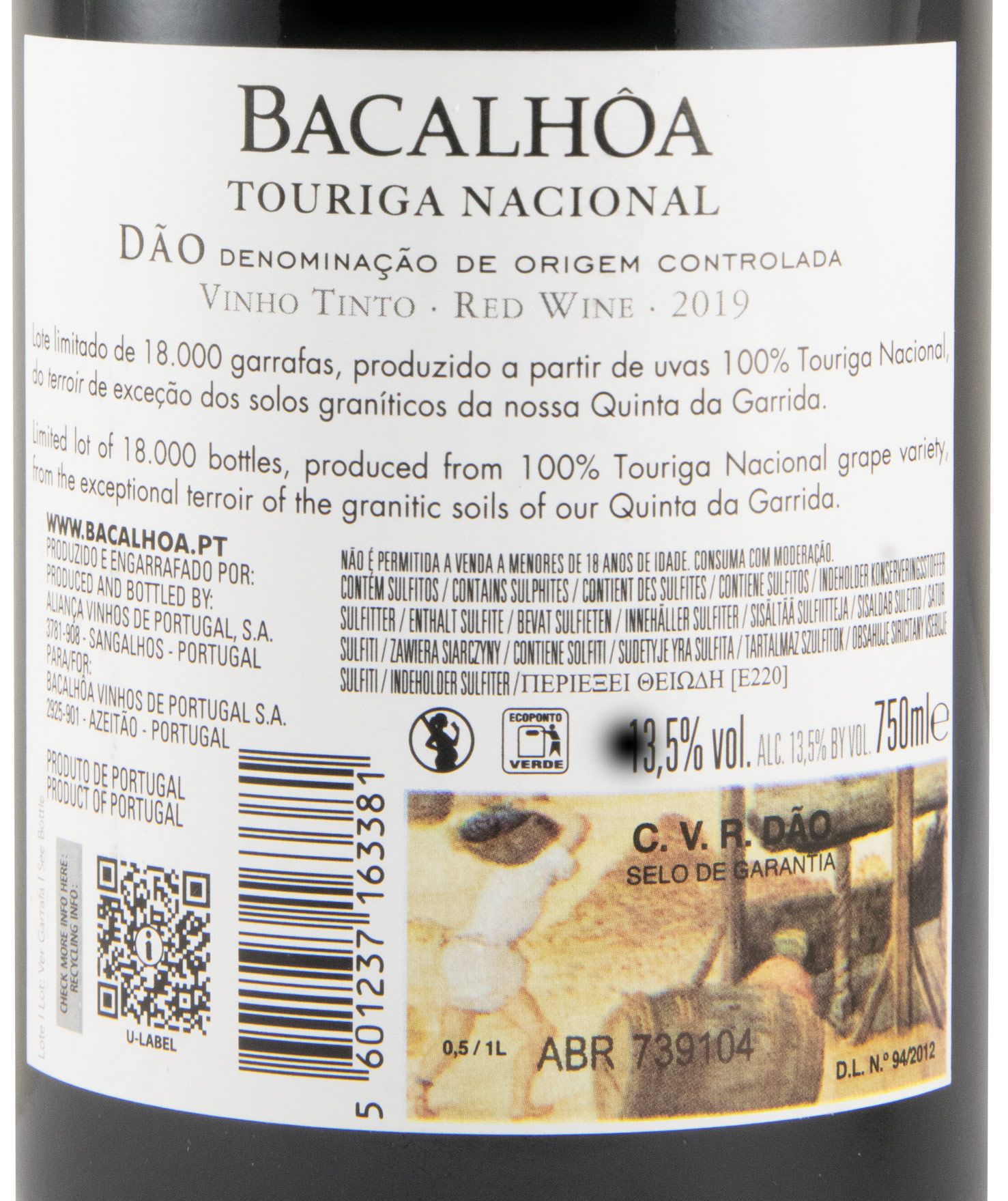 2019 Bacalhôa Touriga Nacional tinto