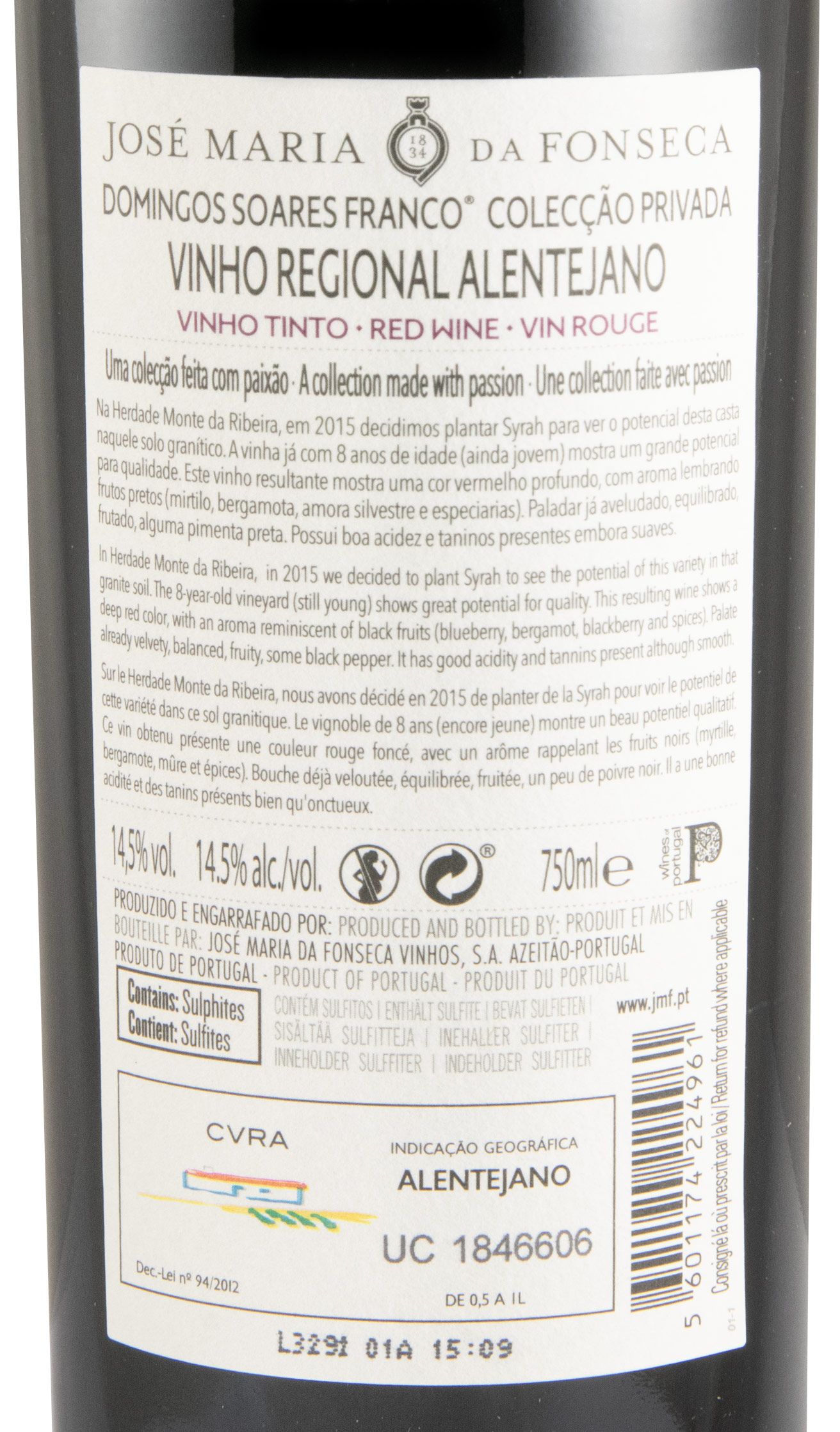 2021 DSF Syrah Colecção Privada Edição Limitada tinto