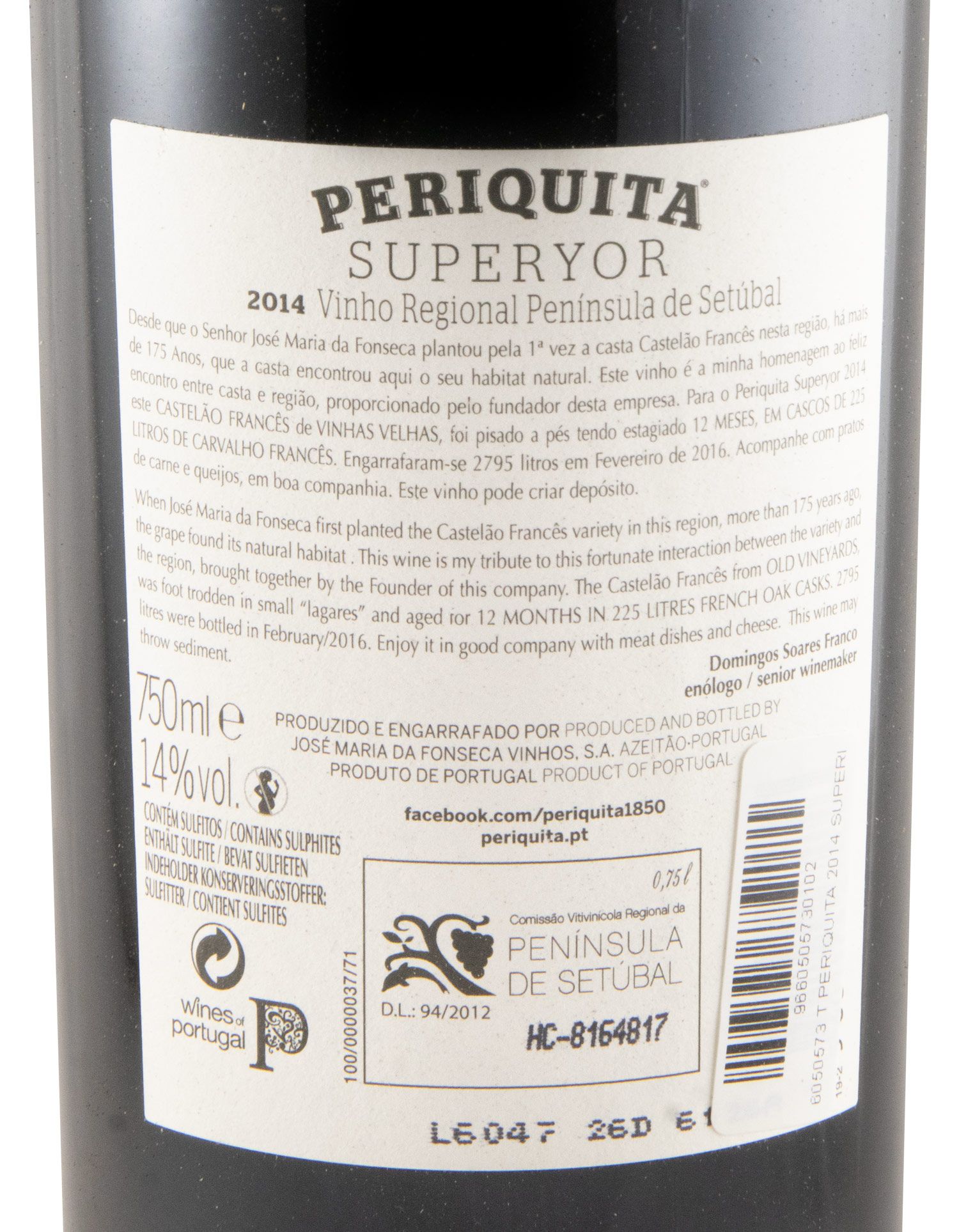 2014 José Maria da Fonseca Periquita Superior tinto