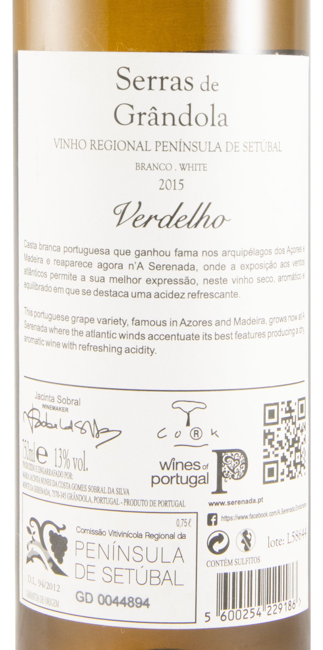 2015 Serras de Grândola Vinho da Mina Verdelho white
