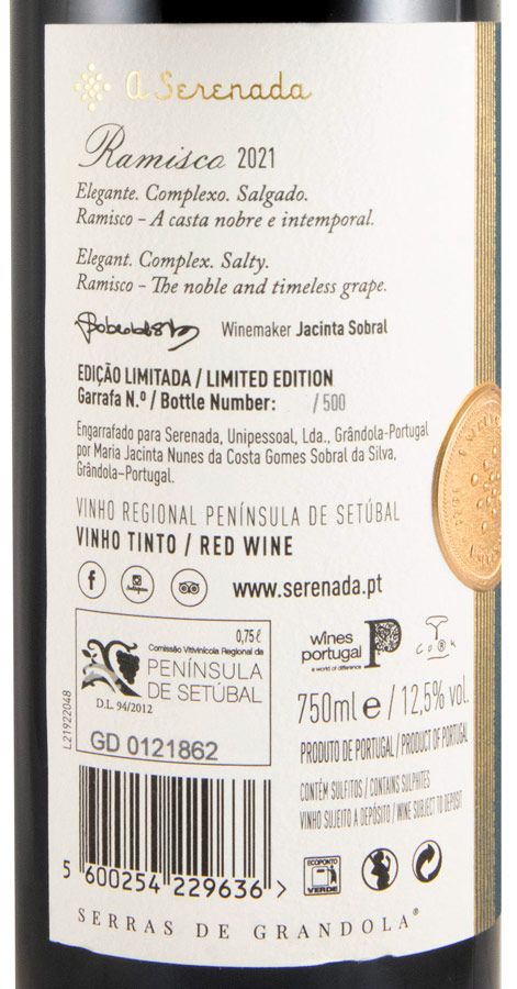 2021 A Serenada Ramisco Edição Limitada tinto