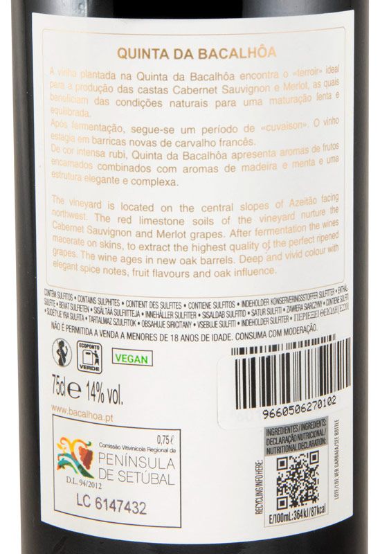 2022 Quinta da Bacalhôa tinto