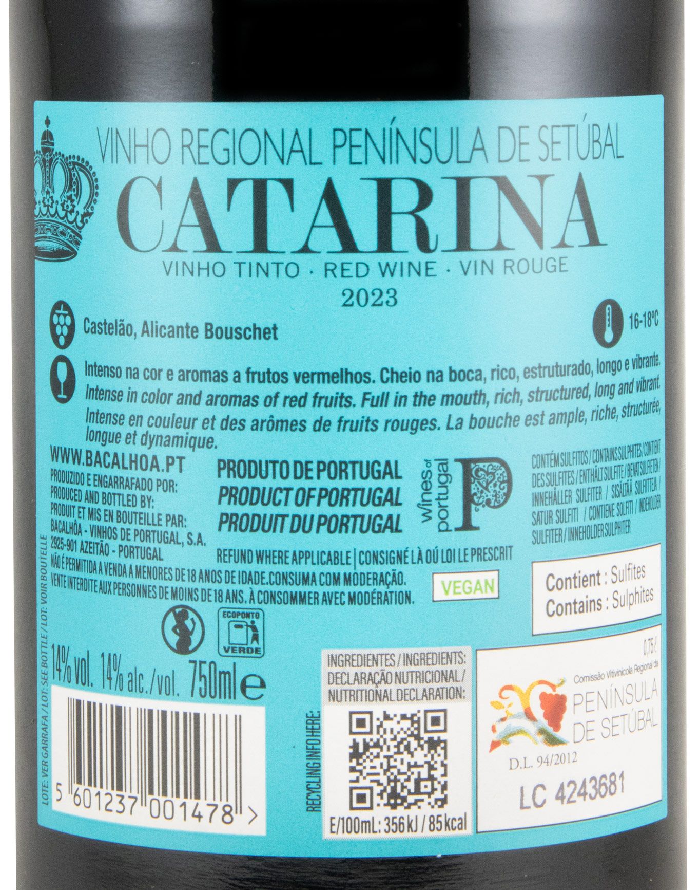 2023 Bacalhôa Catarina red