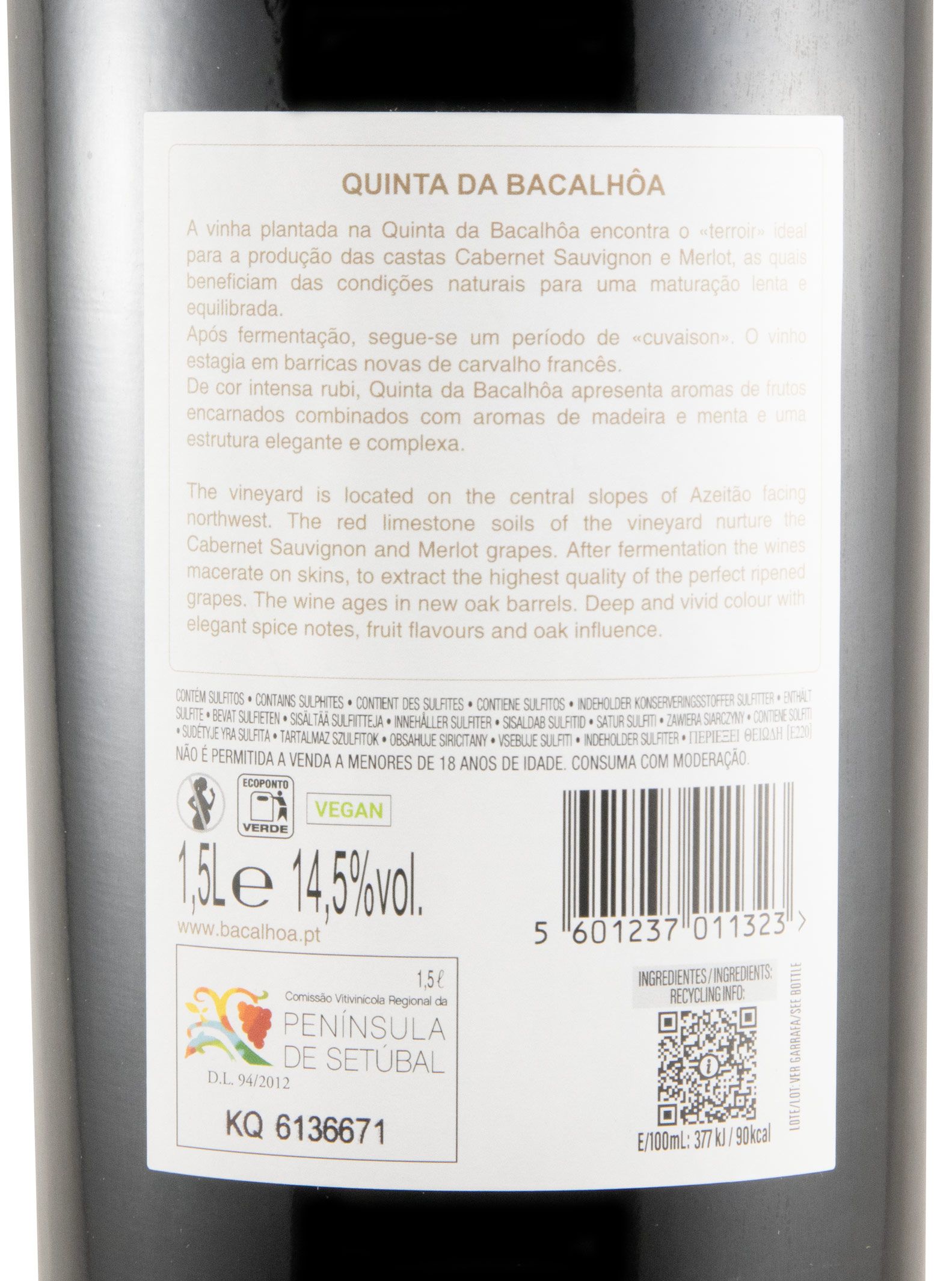 2020 Quinta da Bacalhôa red 1.5L