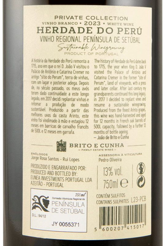 2023 Herdade do Perú Private Collection branco