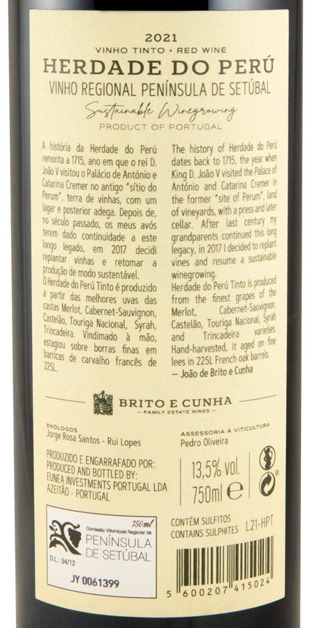 2021 Herdade do Perú red