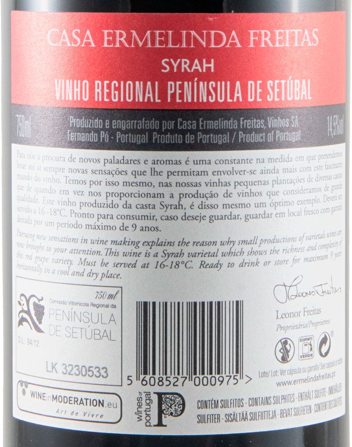 2023 Casa Ermelinda Freitas Syrah Reserva tinto