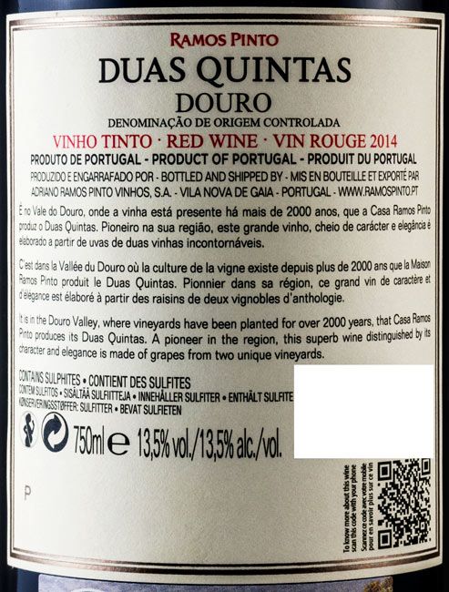 2014 Duas Quintas tinto