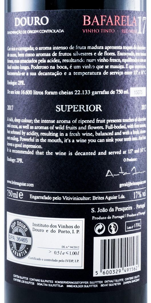 2017 Bafarela 17 Superior tinto