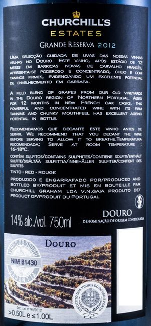2012 Churchill's Grande Reserva tinto