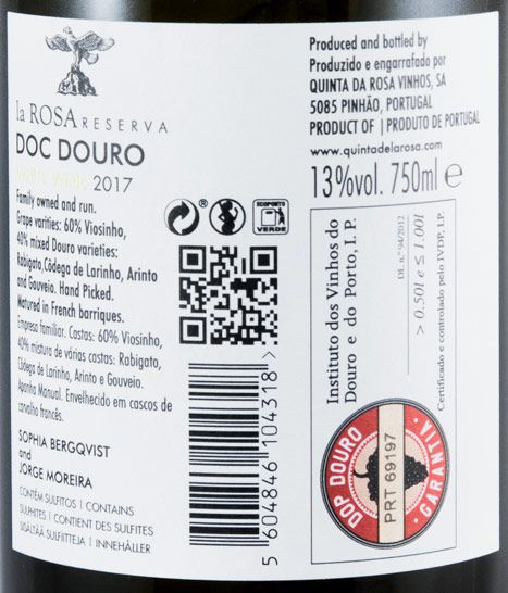 2017 La Rosa Reserva white