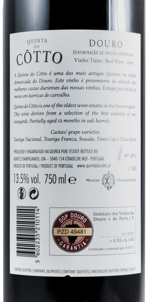 2016 Quinta do Côtto red