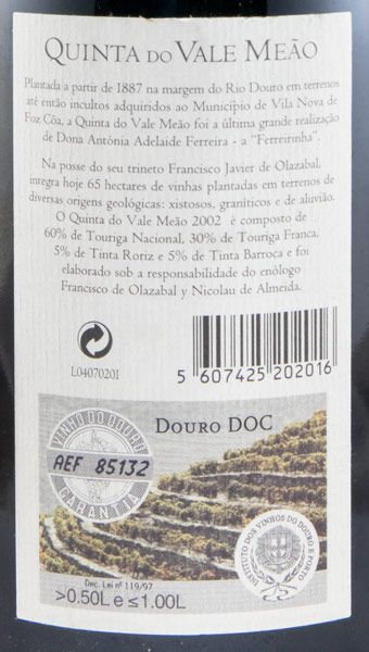 2002 Quinta do Vale Meão red