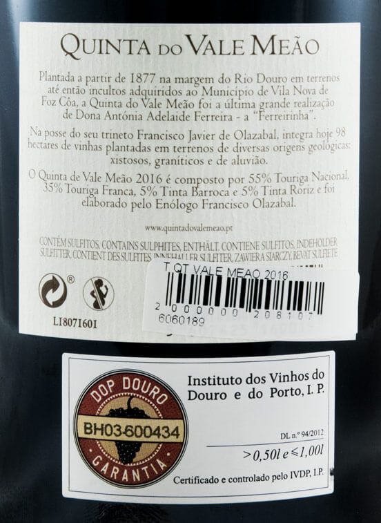 2016 Quinta do Vale Meão tinto