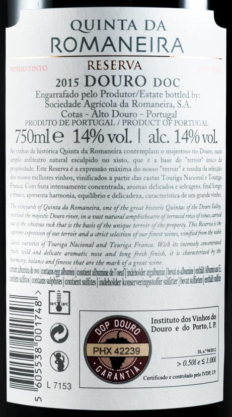 2015 Quinta da Romaneira Reserva red