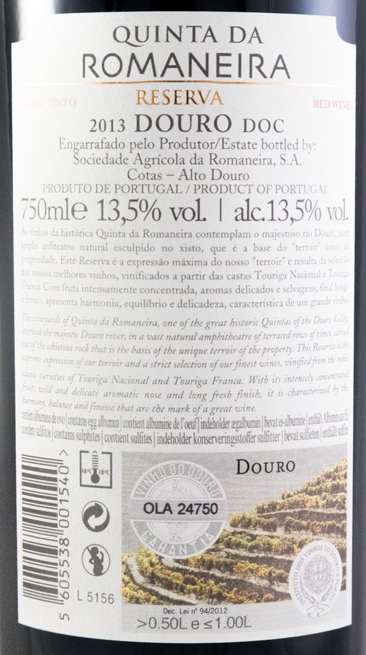 2013 Quinta da Romaneira Reserva red