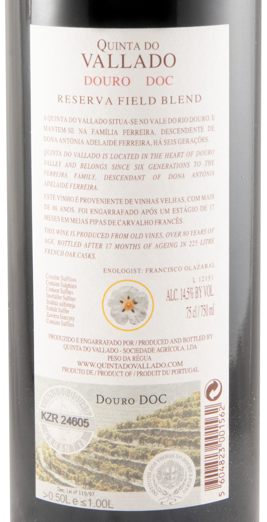 2010 Vallado Reserva tinto