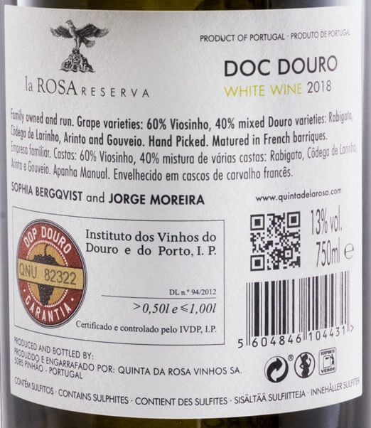 2018 La Rosa Reserva branco
