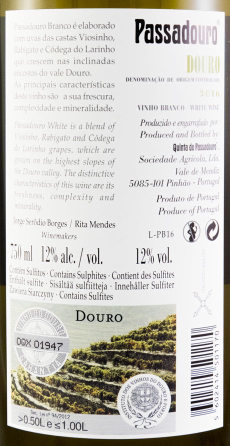 2016 Quinta do Passadouro branco