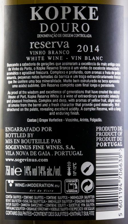 2014 Kopke Reserva white