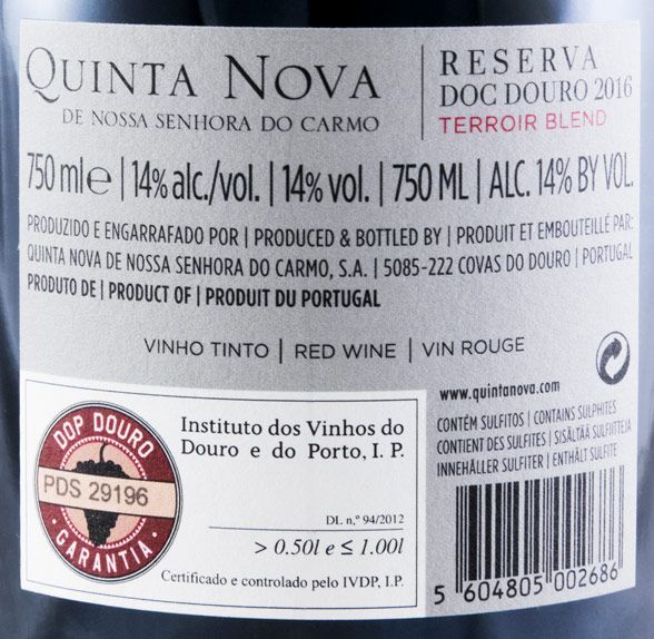 2016 Quinta Nova Terroir Blend Reserva tinto