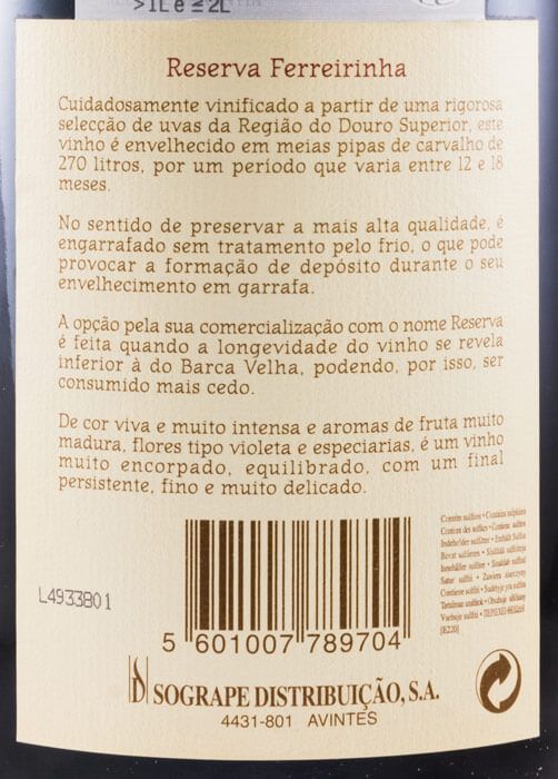 1992 Casa Ferreirinha Reserva Especial tinto 1,5L