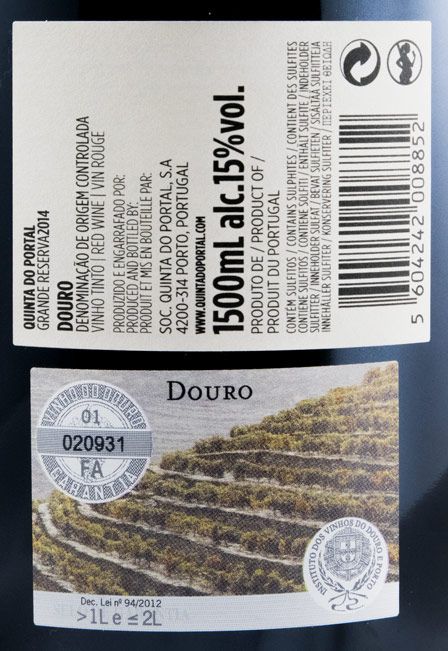2014 Quinta do Portal Grande Reserva tinto 1,5L