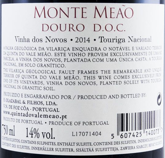 2014 Monte Meão Vinha dos Novos Touriga Nacional tinto