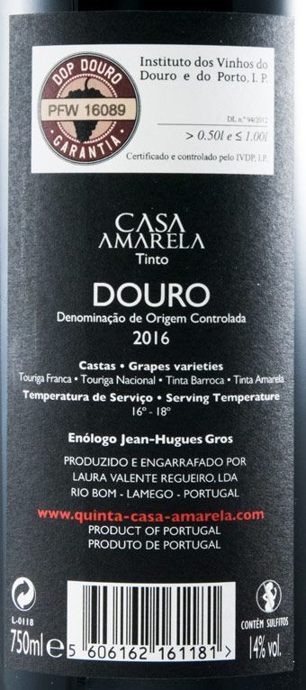 2016 Casa Amarela tinto