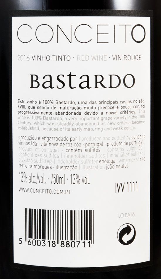 2016 Conceito Bastardo tinto