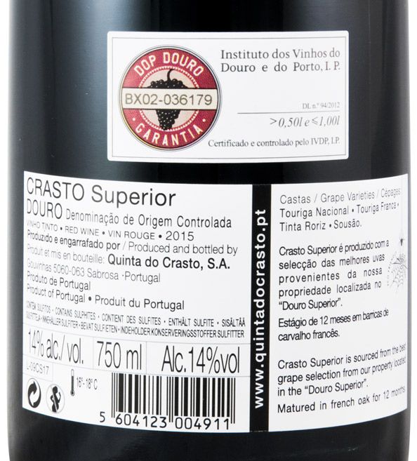 2015 Crasto Superior tinto